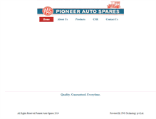 Tablet Screenshot of pioneerautospares.com